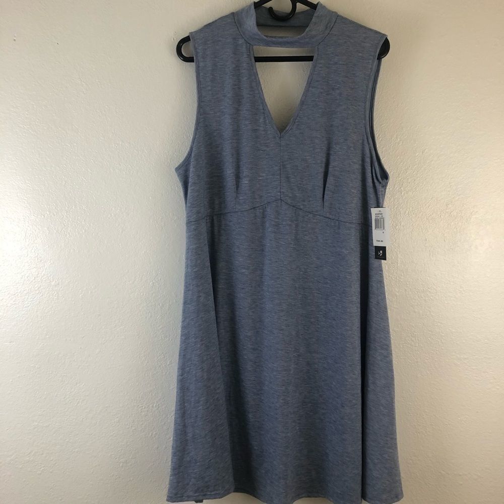 Ing Collection sleeveless denim chambray dress 1X